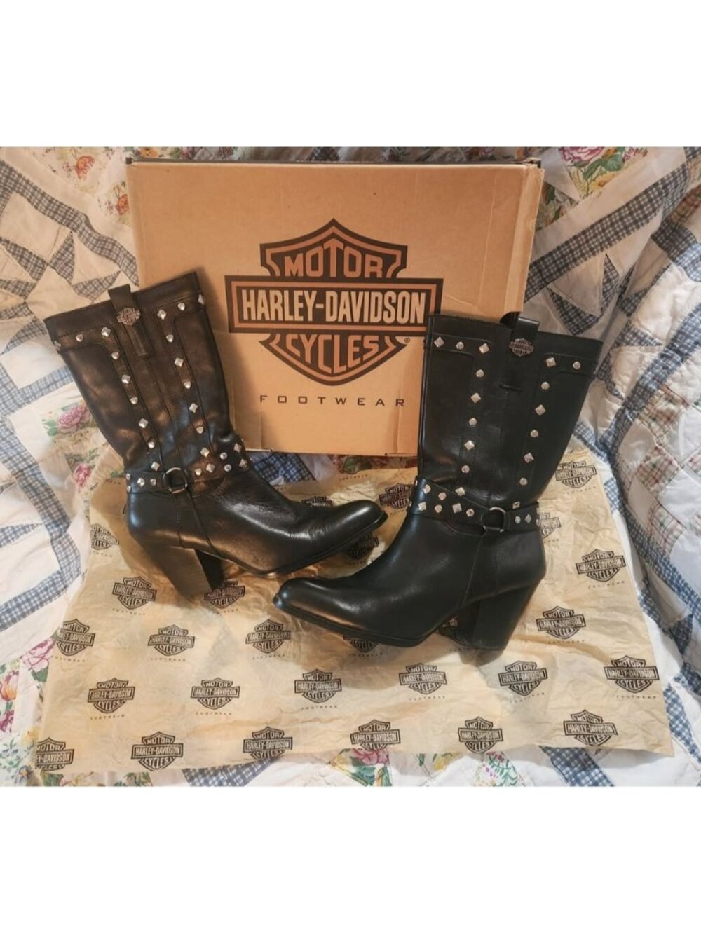 Harley Davidson Womens Strut Boots Size 8